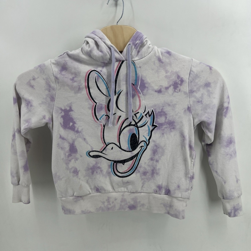 Disneyland Daisy Duck Tie-Dye Pullover Hoodie | Lavender Purple | XS